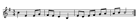 Kom lunkom - staff notation