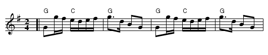 Kongen - staff notation