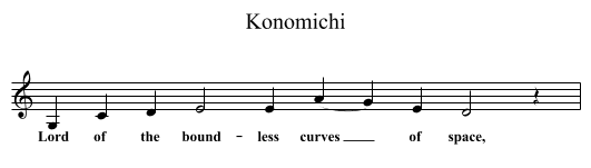 Konomichi - staff notation