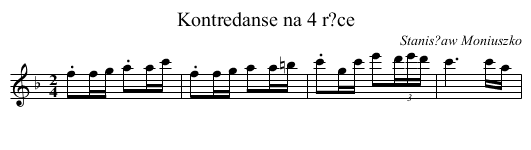 Kontredanse na 4 r?ce - staff notation