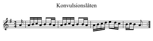Konvulsionslåten - staff notation