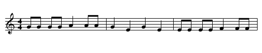 Kookabura - staff notation