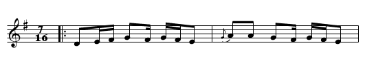Kopanica - staff notation