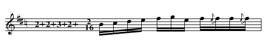 Kopanitsa a la Turka - staff notation