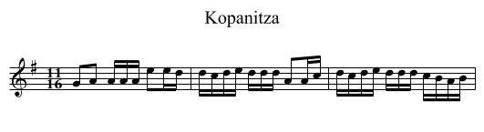 Kopanitza - staff notation