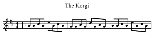 Korgi, The  - staff notation