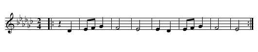 Kostenka - staff notation