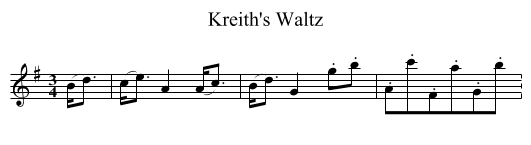 Kreith's Waltz - staff notation