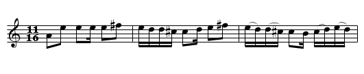 Krepatka - staff notation