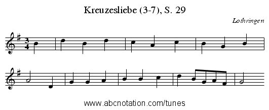 Kreuzesliebe (3-7), S. 29 - staff notation