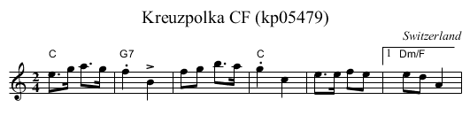 Kreuzpolka CF (kp05479) - staff notation