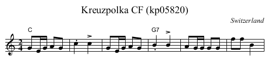 Kreuzpolka CF (kp05820) - staff notation