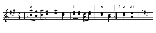 Kriči kriči tiček (A/D) - staff notation
