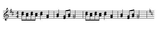 Krici Krici Ticek - staff notation