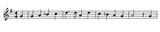 Kriegsfreud und Kriegsleid - staff notation