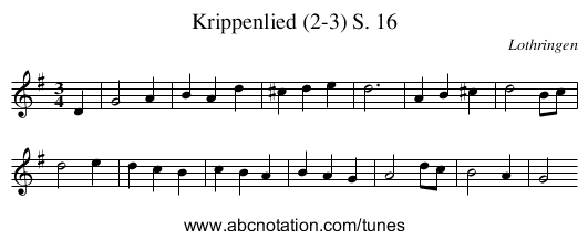 Krippenlied (2-3) S. 16 - staff notation