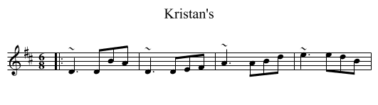 Kristan's - staff notation