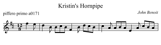 Kristin's Hornpipe - staff notation