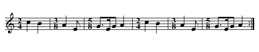 Kruzifunger - staff notation
