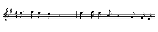 Ku lingding - staff notation