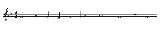 Kuckuk - staff notation