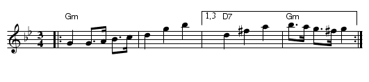 Kulkurin Masurkka - staff notation