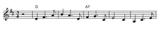 Kulkurin Valssi [waltz] - staff notation