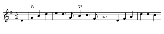 Kulkurin valssi - staff notation