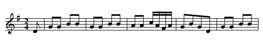 Kussquadrille - staff notation