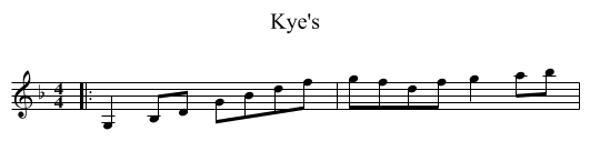 Kye's - staff notation
