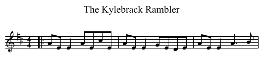 Kylebrack Rambler, The  - staff notation