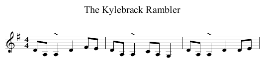 Kylebrack Rambler, The  - staff notation