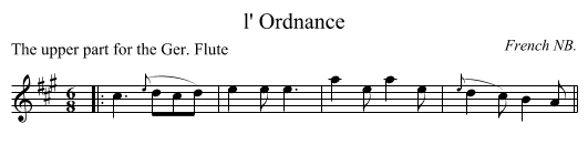 l' Ordnance - staff notation
