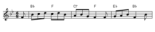 la Bagatelle  (Bb) - staff notation