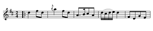 La Belle Annette - staff notation