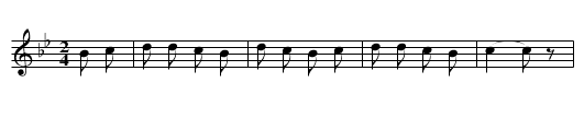 La belle barbière - staff notation
