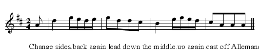 La Belle Catherine. WM085 - staff notation