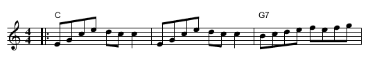 la Belle Catherine - staff notation