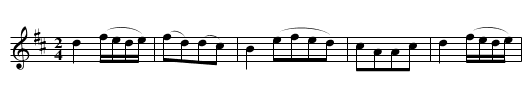 La Belle Catherine - staff notation