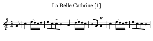 La Belle Cathrine [1] - staff notation