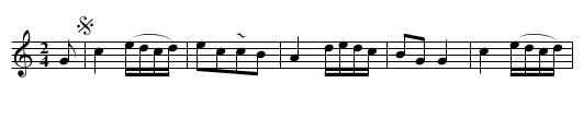 la BELLE CATHRINE - staff notation