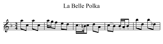 La Belle Polka - staff notation