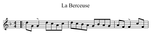 La Berceuse - staff notation