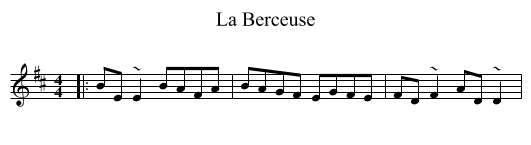 La Berceuse - staff notation