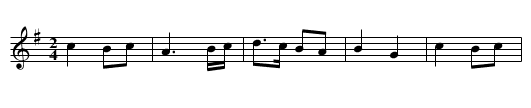 la Bergère de Coulandon - staff notation