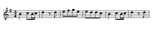 La Bisette - staff notation