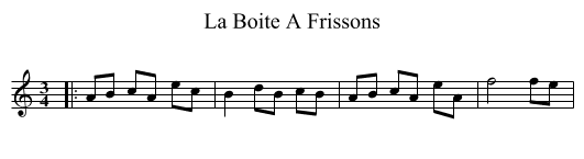 La Boite A Frissons - staff notation
