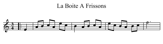 La Boite A Frissons - staff notation