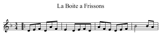 La Boite a Frissons - staff notation
