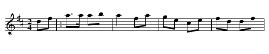 La Bouréo de San Martin - staff notation